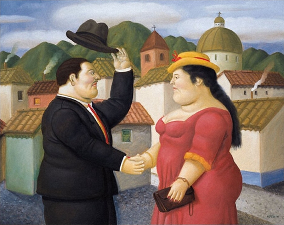 Man And Woman by Fernando Botero, 2001